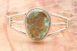 Genuine Kingman Turquoise Sterling Silver Bracelet